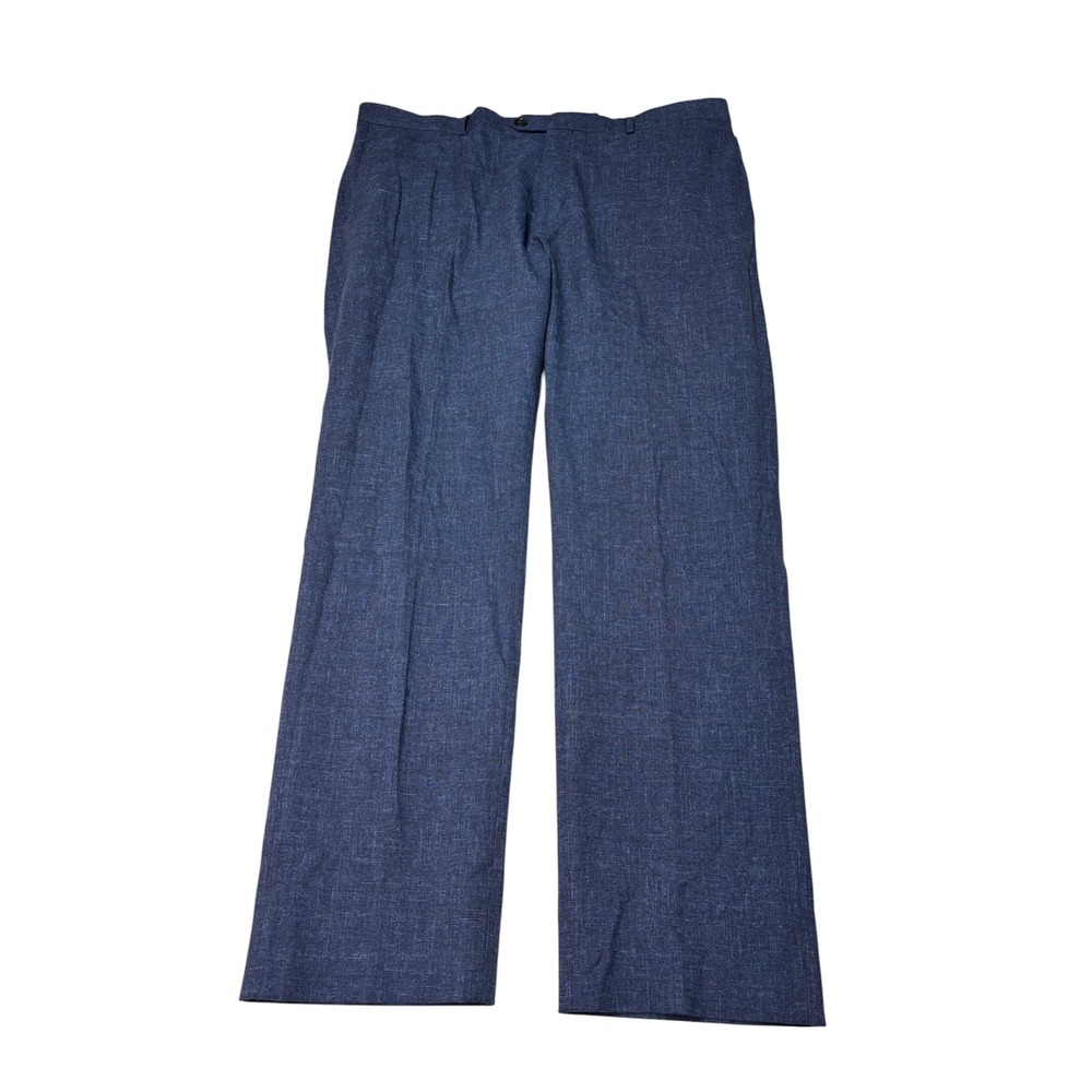 Banana Republic Mens Tailored Slim Fit Blueβ Textured Dress Pants 38x32 Stretch